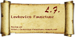 Levkovics Fausztusz névjegykártya